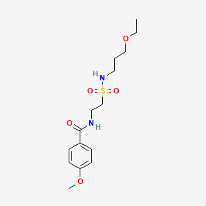 molecular formula C15H24N2O5S B2410831 N-(2-(N-(3-ethoxypropyl)sulfamoyl)ethyl)-4-methoxybenzamide CAS No. 899967-61-4