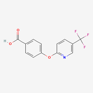 molecular formula C13H8F3NO3 B2410848 4-{[5-(Trifluoromethyl)pyridin-2-yl]oxy}benzoic acid CAS No. 773108-67-1