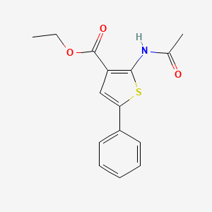 molecular formula C15H15NO3S B2410849 Ethyl 2-acetamido-5-phenylthiophene-3-carboxylate CAS No. 65416-87-7