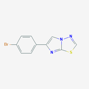 molecular formula C10H6BrN3S B241085 6-(4-Bromophenyl)imidazo[2,1-b][1,3,4]thiadiazole 