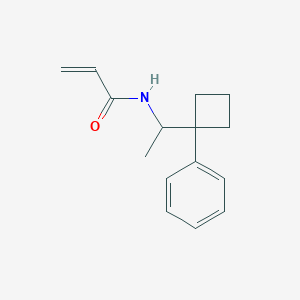 molecular formula C15H19NO B2410852 N-[1-(1-Phenylcyclobutyl)ethyl]prop-2-enamide CAS No. 2361656-62-2
