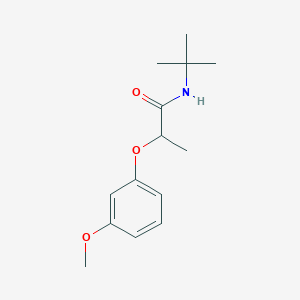 molecular formula C14H21NO3 B241086 N-(tert-butyl)-2-(3-methoxyphenoxy)propanamide 
