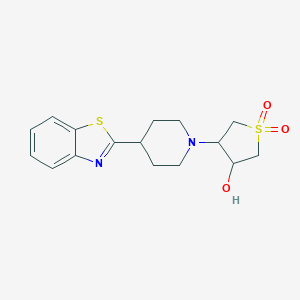 molecular formula C16H20N2O3S2 B241089 4-[4-(1,3-Benzothiazol-2-yl)-1-piperidinyl]tetrahydro-3-thiophenol 1,1-dioxide 