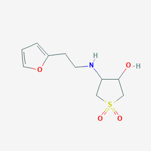 molecular formula C10H15NO4S B241090 4-{[2-(2-Furyl)ethyl]amino}tetrahydro-3-thiophenol 1,1-dioxide 