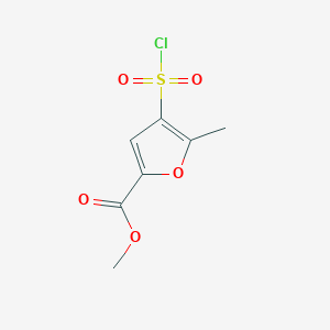molecular formula C7H7ClO5S B2410908 Methyl 4-(chlorosulfonyl)-5-methylfuran-2-carboxylate CAS No. 344308-91-4