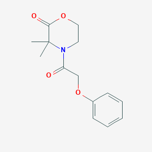 molecular formula C14H17NO4 B241098 3,3-Dimethyl-4-(phenoxyacetyl)-2-morpholinone 