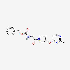 molecular formula C19H22N4O4 B2410980 benzyl N-(2-{3-[(2-methylpyrimidin-4-yl)oxy]pyrrolidin-1-yl}-2-oxoethyl)carbamate CAS No. 2097898-96-7