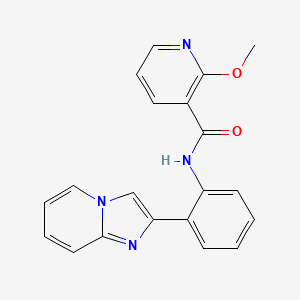 molecular formula C20H16N4O2 B2411023 N-(2-(imidazo[1,2-a]pyridin-2-yl)phenyl)-2-methoxynicotinamide CAS No. 2034616-74-3