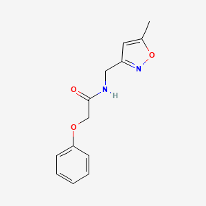 molecular formula C13H14N2O3 B2411046 N-[(5-methyl-1,2-oxazol-3-yl)methyl]-2-phenoxyacetamide CAS No. 1257548-74-5
