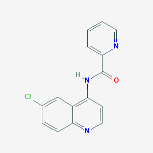 molecular formula C15H10ClN3O B2411047 N-(6-chloroquinolin-4-yl)pyridine-2-carboxamide CAS No. 955280-89-4