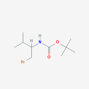 molecular formula C10H20BrNO2 B2411069 tert-butyl N-(1-bromo-3-methylbutan-2-yl)carbamate CAS No. 317385-11-8