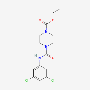 molecular formula C14H17Cl2N3O3 B2411070 Ethyl 4-[(3,5-dichlorophenyl)carbamoyl]piperazine-1-carboxylate CAS No. 1022512-67-9
