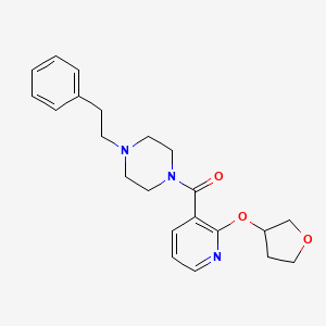 (4-Phenethylpiperazin-1-yl)(2-((tetrahydrofuran-3-yl)oxy)pyridin-3-yl)methanone