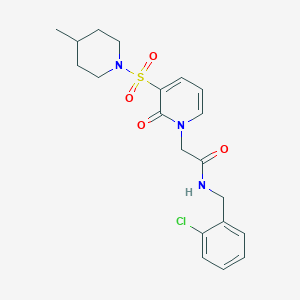 N-(2-chlorobenzyl)-2-(3-((4-methylpiperidin-1-yl)sulfonyl)-2-oxopyridin-1(2H)-yl)acetamide