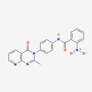 N-[4-(2-methyl-4-oxopyrido[2,3-d]pyrimidin-3-yl)phenyl]-2-nitrobenzamide