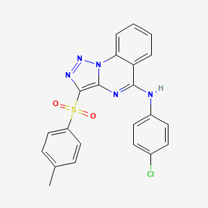 N-(4-chlorophenyl)-3-[(4-methylphenyl)sulfonyl][1,2,3]triazolo[1,5-a]quinazolin-5-amine