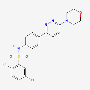 2,5-dichloro-N-(4-(6-morpholinopyridazin-3-yl)phenyl)benzenesulfonamide