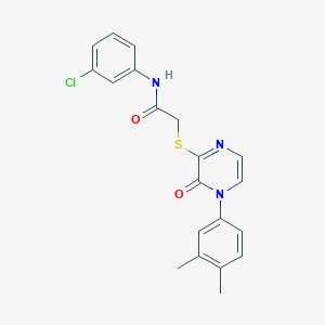 N-(3-chlorophenyl)-2-[4-(3,4-dimethylphenyl)-3-oxopyrazin-2-yl]sulfanylacetamide