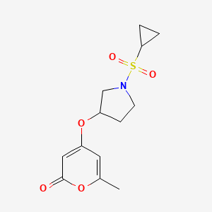 4-((1-(cyclopropylsulfonyl)pyrrolidin-3-yl)oxy)-6-methyl-2H-pyran-2-one