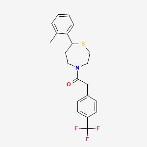1-(7-(o-Tolyl)-1,4-thiazepan-4-yl)-2-(4-(trifluoromethyl)phenyl)ethanone
