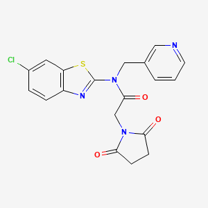 N-(6-chlorobenzo[d]thiazol-2-yl)-2-(2,5-dioxopyrrolidin-1-yl)-N-(pyridin-3-ylmethyl)acetamide