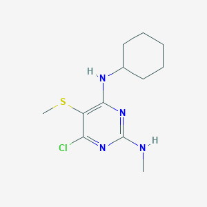 N-[4-chloro-6-(cyclohexylamino)-5-(methylsulfanyl)-2-pyrimidinyl]-N-methylamine