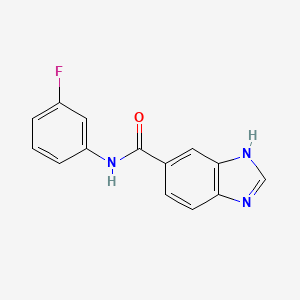 molecular formula C14H10FN3O B2411240 N-(3-fluorophenyl)-1H-1,3-benzodiazole-6-carboxamide CAS No. 851171-65-8