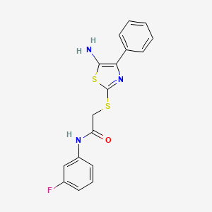 2-((5-amino-4-phenylthiazol-2-yl)thio)-N-(3-fluorophenyl)acetamide