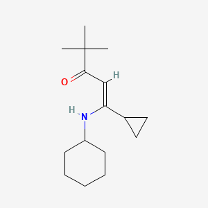 (Z)-1-(cyclohexylamino)-1-cyclopropyl-4,4-dimethylpent-1-en-3-one