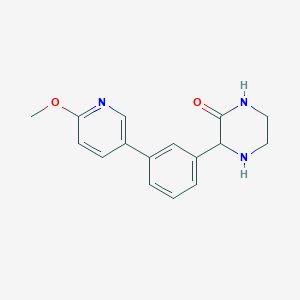 3-[3-(6-Methoxypyridin-3-yl)phenyl]piperazin-2-one