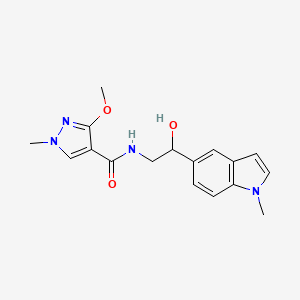 N-(2-hydroxy-2-(1-methyl-1H-indol-5-yl)ethyl)-3-methoxy-1-methyl-1H-pyrazole-4-carboxamide