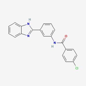 N-[3-(1H-benzimidazol-2-yl)phenyl]-4-chlorobenzamide