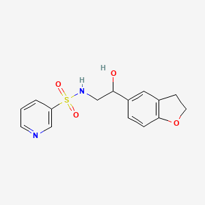 molecular formula C15H16N2O4S B2411350 N-[2-(2,3-dihydro-1-benzofuran-5-yl)-2-hydroxyethyl]pyridine-3-sulfonamide CAS No. 1705746-46-8