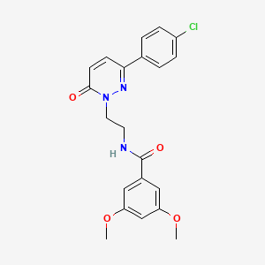 molecular formula C21H20ClN3O4 B2411477 N-(2-(3-(4-chlorophenyl)-6-oxopyridazin-1(6H)-yl)ethyl)-3,5-dimethoxybenzamide CAS No. 921532-21-0