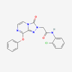 molecular formula C19H14ClN5O3 B2411487 N-(2-chlorophenyl)-2-{3-oxo-8-phenoxy-2H,3H-[1,2,4]triazolo[4,3-a]pyrazin-2-yl}acetamide CAS No. 1251696-58-8