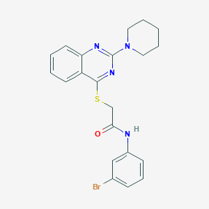 molecular formula C21H21BrN4OS B2411551 N-(3-bromophenyl)-2-{[2-(piperidin-1-yl)quinazolin-4-yl]sulfanyl}acetamide CAS No. 1115407-60-7