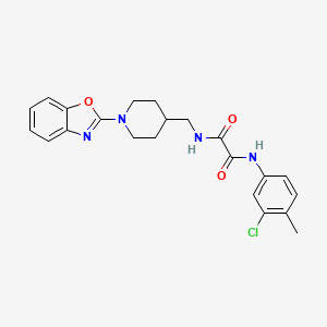molecular formula C22H23ClN4O3 B2411556 N1-((1-(benzo[d]oxazol-2-yl)piperidin-4-yl)methyl)-N2-(3-chloro-4-methylphenyl)oxalamide CAS No. 1797400-84-0