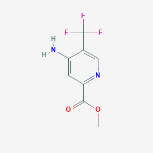 molecular formula C8H7F3N2O2 B2411673 Methyl 4-amino-5-(trifluoromethyl)pyridine-2-carboxylate CAS No. 1806983-37-8