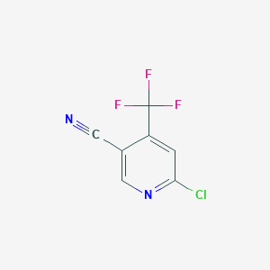 molecular formula C7H2ClF3N2 B2411692 6-Chloro-4-(trifluoromethyl)nicotinonitrile CAS No. 1201187-18-9