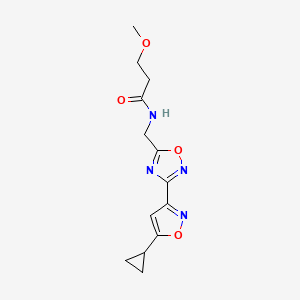 N-((3-(5-cyclopropylisoxazol-3-yl)-1,2,4-oxadiazol-5-yl)methyl)-3-methoxypropanamide