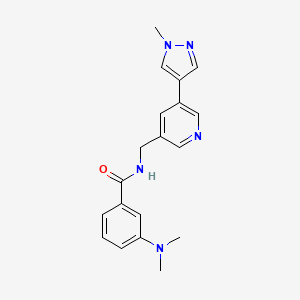3-(dimethylamino)-N-((5-(1-methyl-1H-pyrazol-4-yl)pyridin-3-yl)methyl)benzamide