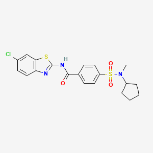 N-(6-chlorobenzo[d]thiazol-2-yl)-4-(N-cyclopentyl-N-methylsulfamoyl)benzamide