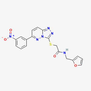 N-(furan-2-ylmethyl)-2-((6-(3-nitrophenyl)-[1,2,4]triazolo[4,3-b]pyridazin-3-yl)thio)acetamide