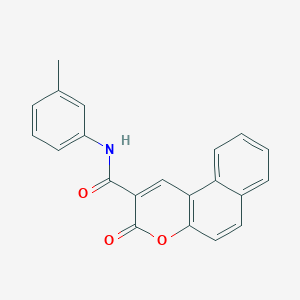 molecular formula C21H15NO3 B2411699 N-(3-methylphenyl)-3-oxo-3H-benzo[f]chromene-2-carboxamide CAS No. 87485-34-5