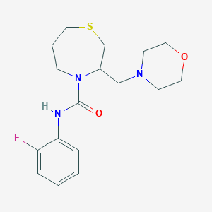 N-(2-fluorophenyl)-3-(morpholinomethyl)-1,4-thiazepane-4-carboxamide