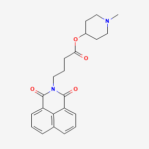 1-Methylpiperidin-4-yl 4-{2,4-dioxo-3-azatricyclo[7.3.1.0^{5,13}]trideca-1(13),5,7,9,11-pentaen-3-yl}butanoate