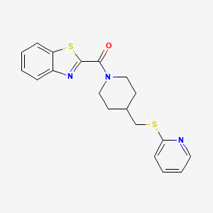 Benzo[d]thiazol-2-yl(4-((pyridin-2-ylthio)methyl)piperidin-1-yl)methanone
