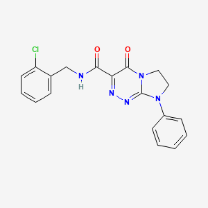 molecular formula C19H16ClN5O2 B2411706 N-(2-chlorobenzyl)-4-oxo-8-phenyl-4,6,7,8-tetrahydroimidazo[2,1-c][1,2,4]triazine-3-carboxamide CAS No. 946229-26-1