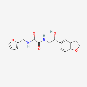 molecular formula C17H18N2O5 B2411708 N1-(2-(2,3-dihydrobenzofuran-5-yl)-2-hydroxyethyl)-N2-(furan-2-ylmethyl)oxalamide CAS No. 1706375-66-7