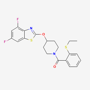 (4-((4,6-Difluorobenzo[d]thiazol-2-yl)oxy)piperidin-1-yl)(2-(ethylthio)phenyl)methanone